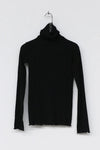 BASERANGE Turtleneck T-shirt sweater TTOMT series collection Organic cotton Portugal BAS-TTOMT-RI-000-HEI Black